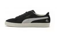 chaussures puma suede olympian leopard blanc noir